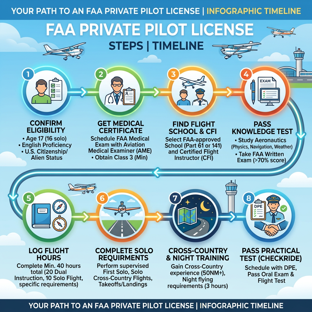 FAA Pilot License Steps Explained (PPL, IR, CPL Full Guide 2026)