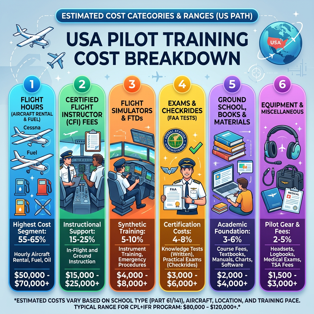 Cost to Become a Pilot in USA (Full Breakdown 2026 Guide)